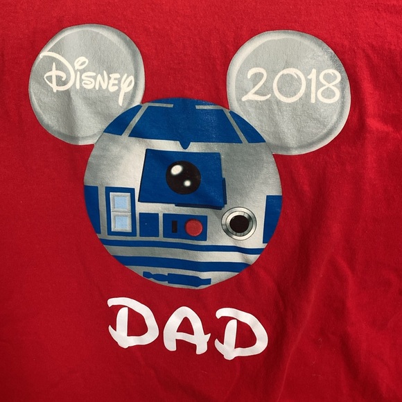 Red Star Wars R2D2 T-Shirt from 2018 - Gildan Heavy Cotton, Size L - Picture 2 of 5